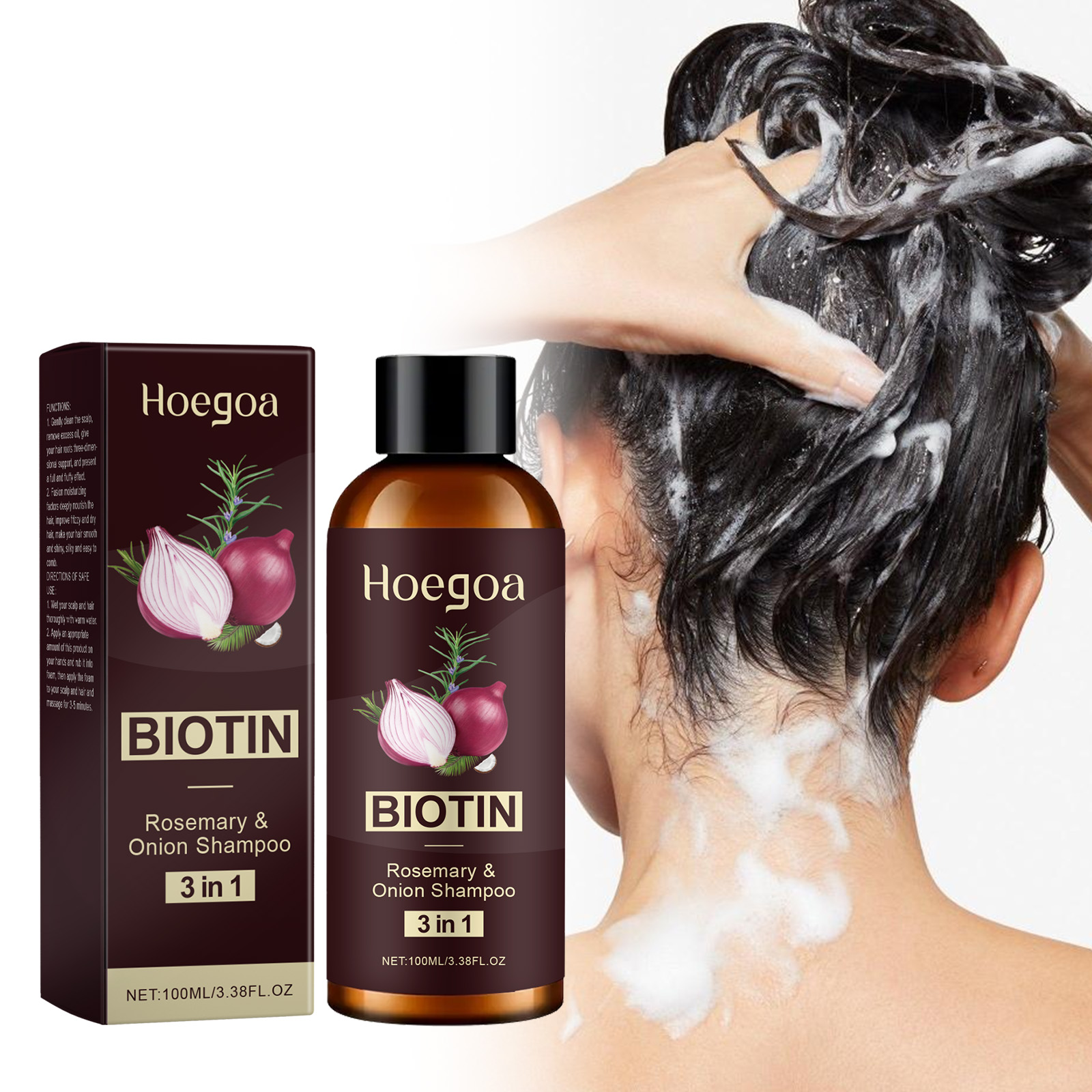 Biotin Shampoo Thickening - Champú de biotina de romero 3