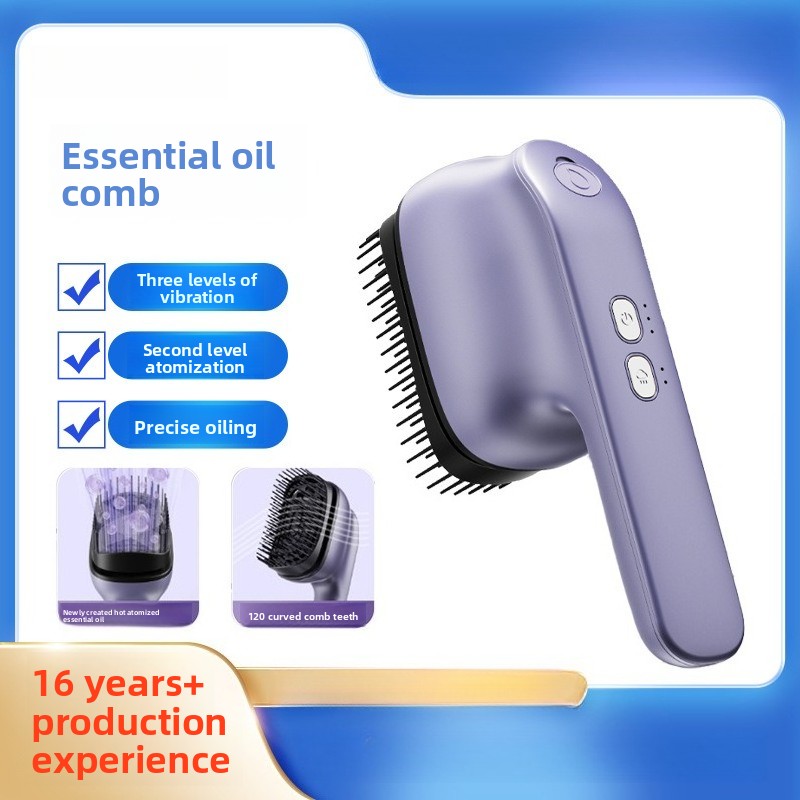 Hair Care Essential Oil Atomizing - Peine Eléctrico para Masaje con Aceites