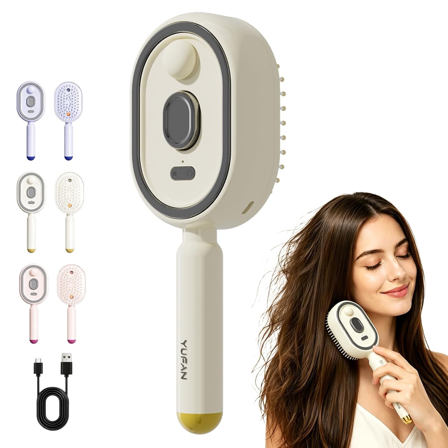 Hair Care Essential Oil Atomizing - Cepillo Eléctrico con Cojín de Aire