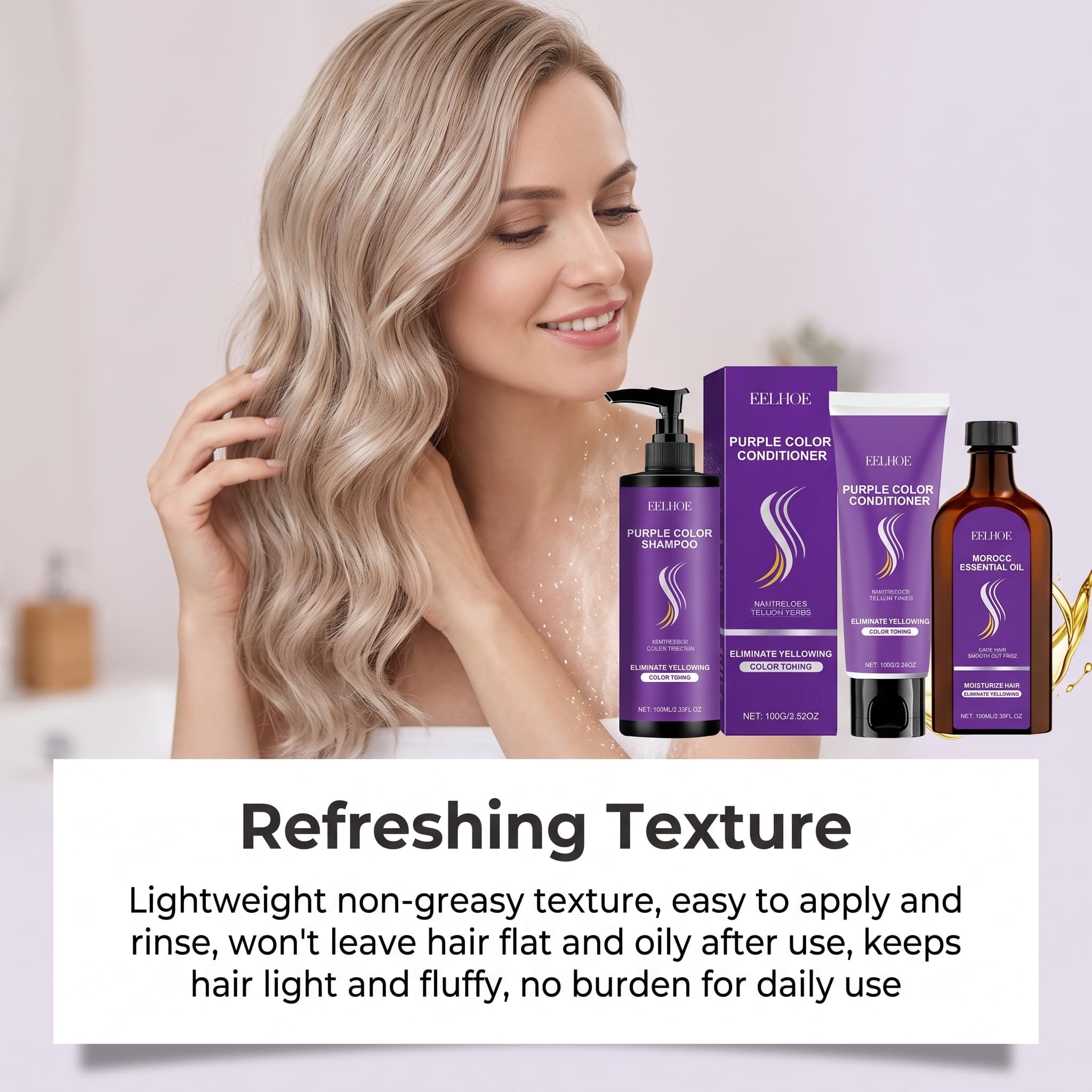 Set de Champú Morado con Acond - Hair Care Set reseña y precio