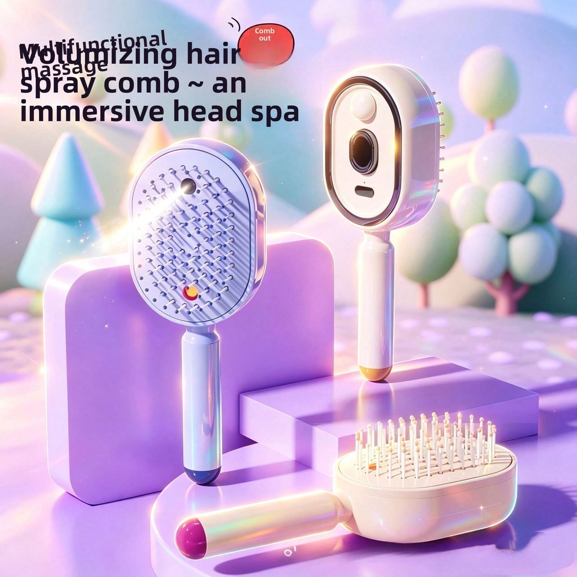 Peine de masaje eléctrico con  - Hair Care Essential Oil Atomizing reseña y precio