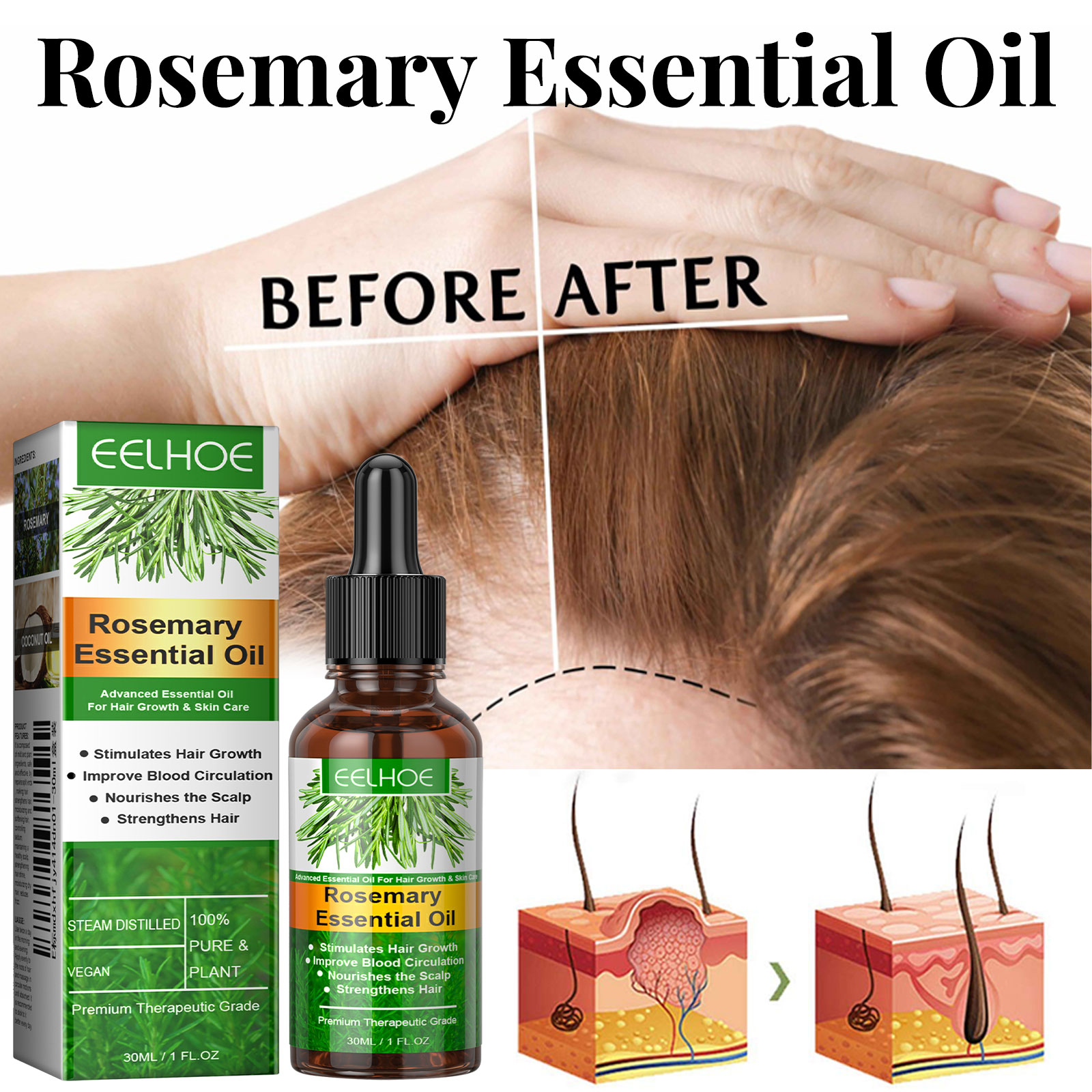 Suero para el crecimiento del  - Hair Care Essential Oil Atomizing reseña y precio