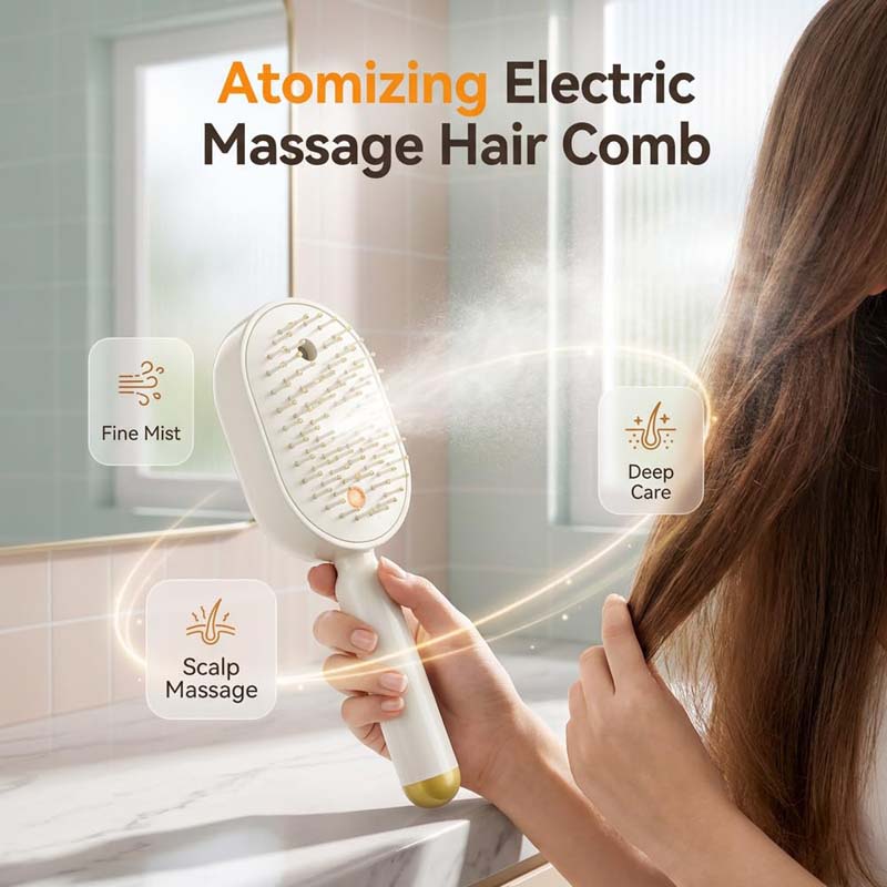 Peine Eléctrico de Masaje con  - Hair Care Essential Oil Atomizing reseña y precio