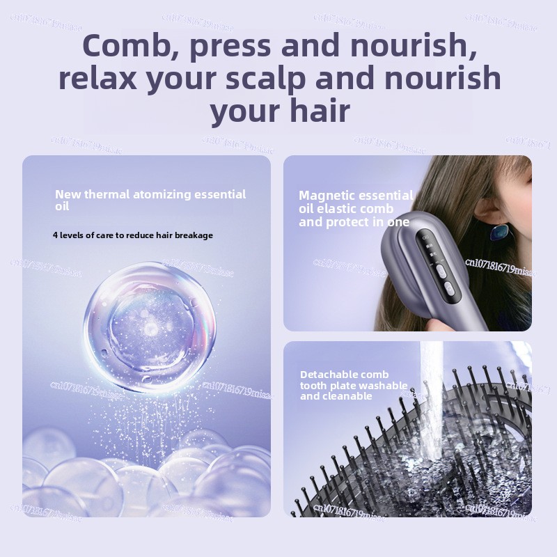 Peine Eléctrico para Masaje de - Hair Care Essential Oil Atomizing reseña y precio